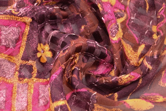 Seidenchiffon Gemustert