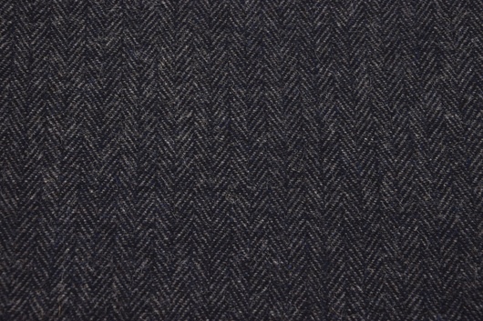 Donegal Tweed Style Fischgrat Marine-grau