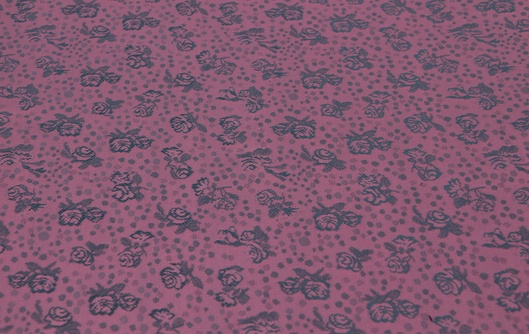 Futtertaft Floral Violett Petrol
