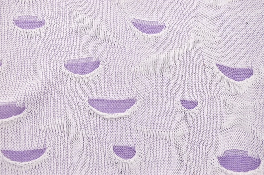 Doppellagiger Ajour-Strick Violett